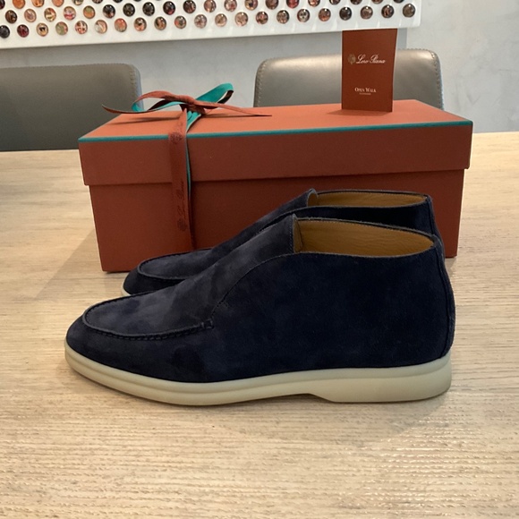 LORO PIANA women’s Open Walk suede booties - Picture 2 of 5